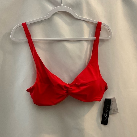 LA Blanca Bikini Swim Top Red - Picture 1 of 7